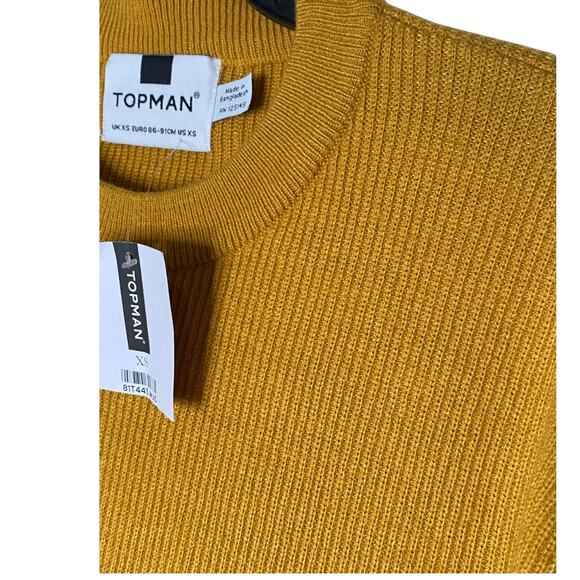 Topman XS Mustard knit sweater NWT - Picture 2 of 7